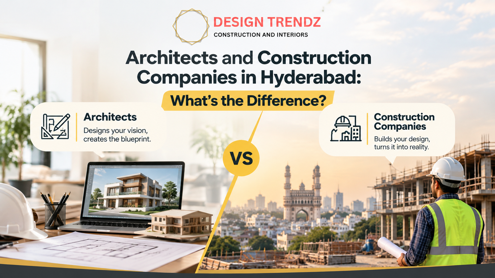 Architect vs Construction Company in Hyderabad: What’s the Difference?