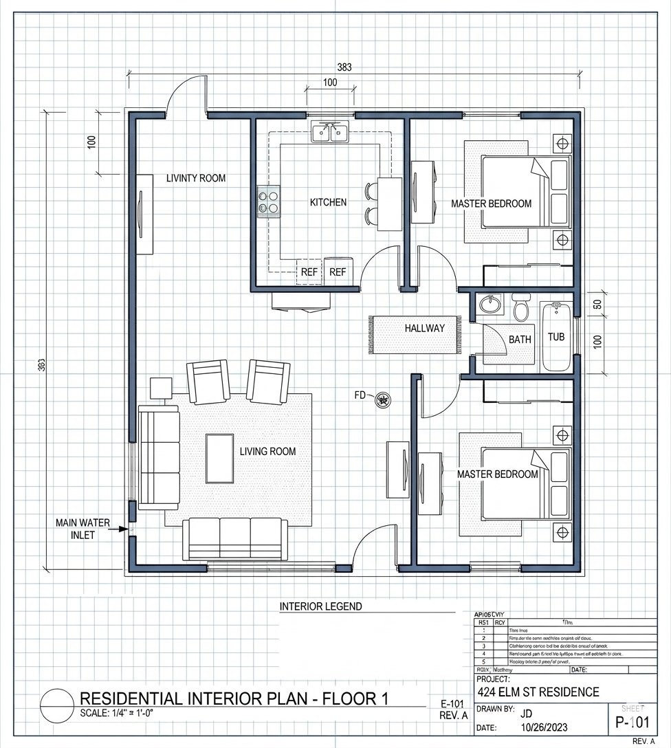 2D Interior Drawing