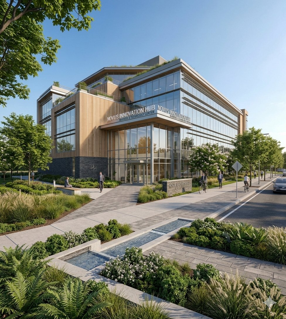 3D Commercial front elevation