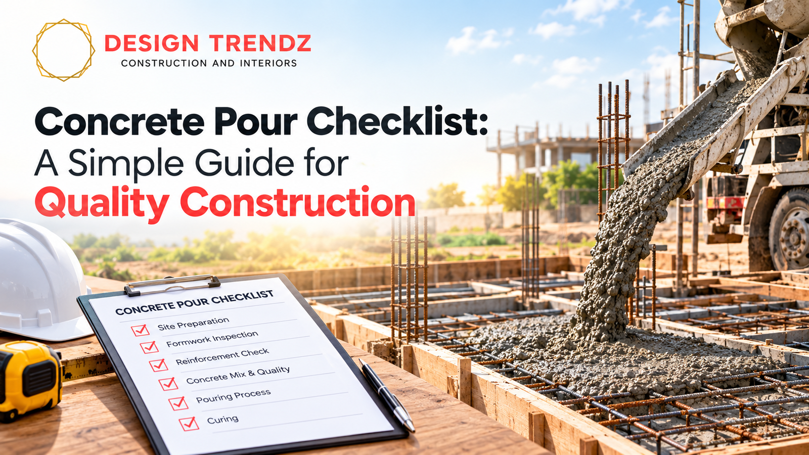 Concrete pour checklist